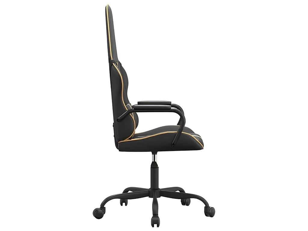Chaise de jeu Noir et doré Similicuir