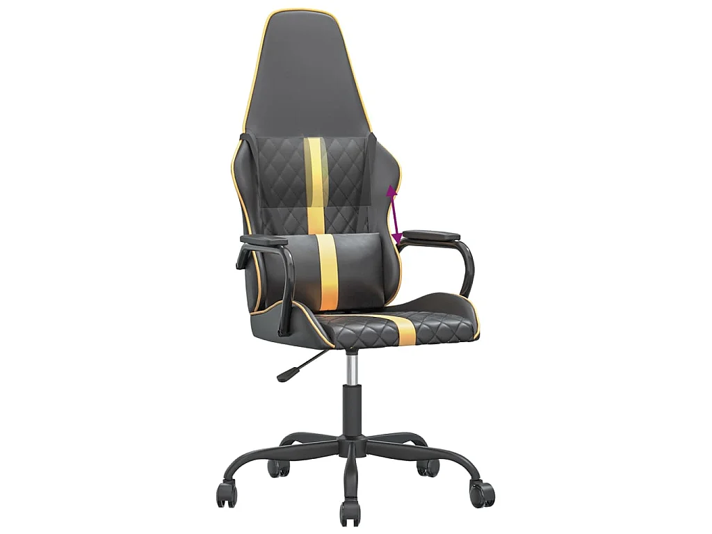 Chaise de jeu Noir et doré Similicuir