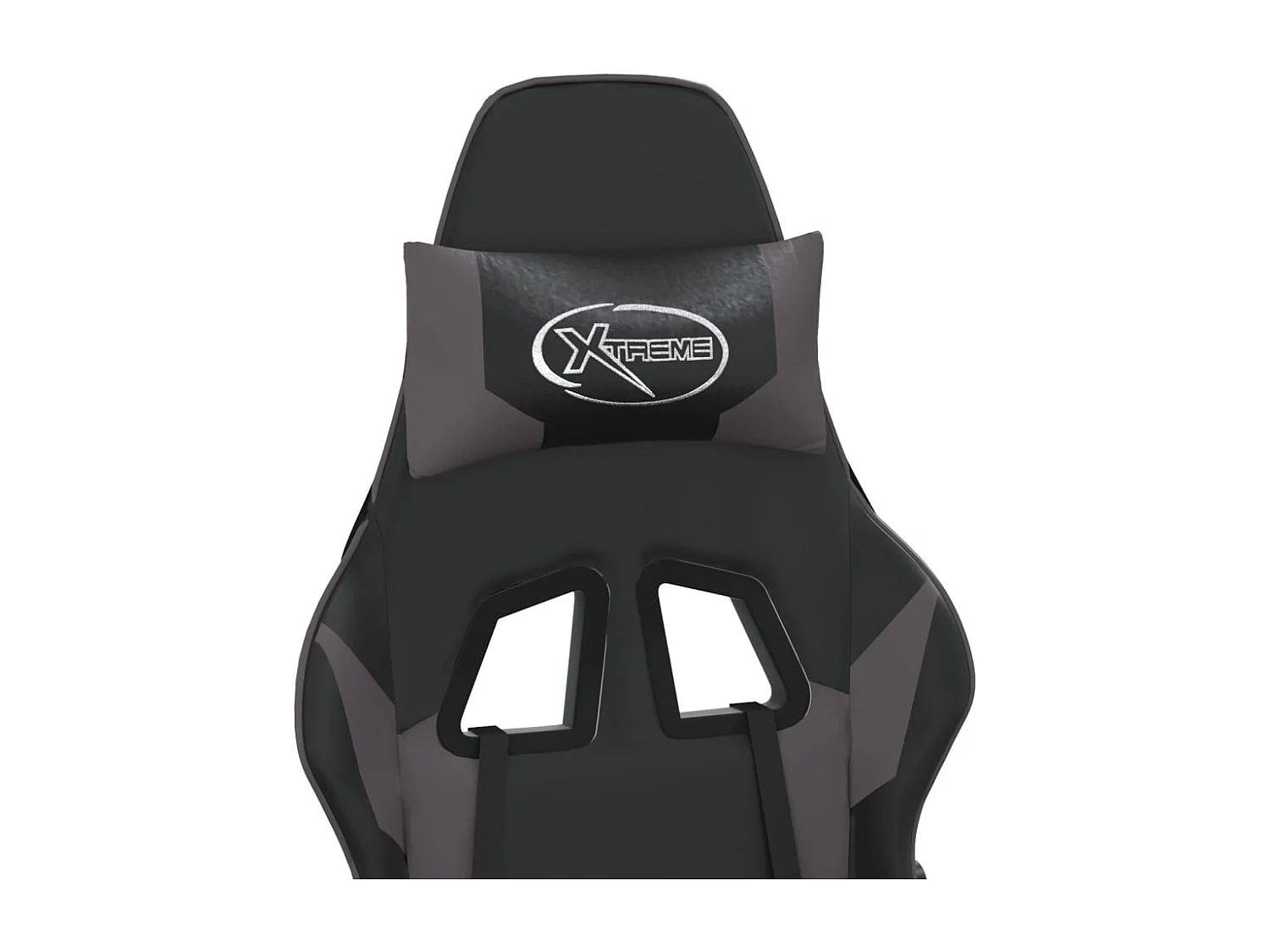 Silla gaming cuero sintético negro y gris