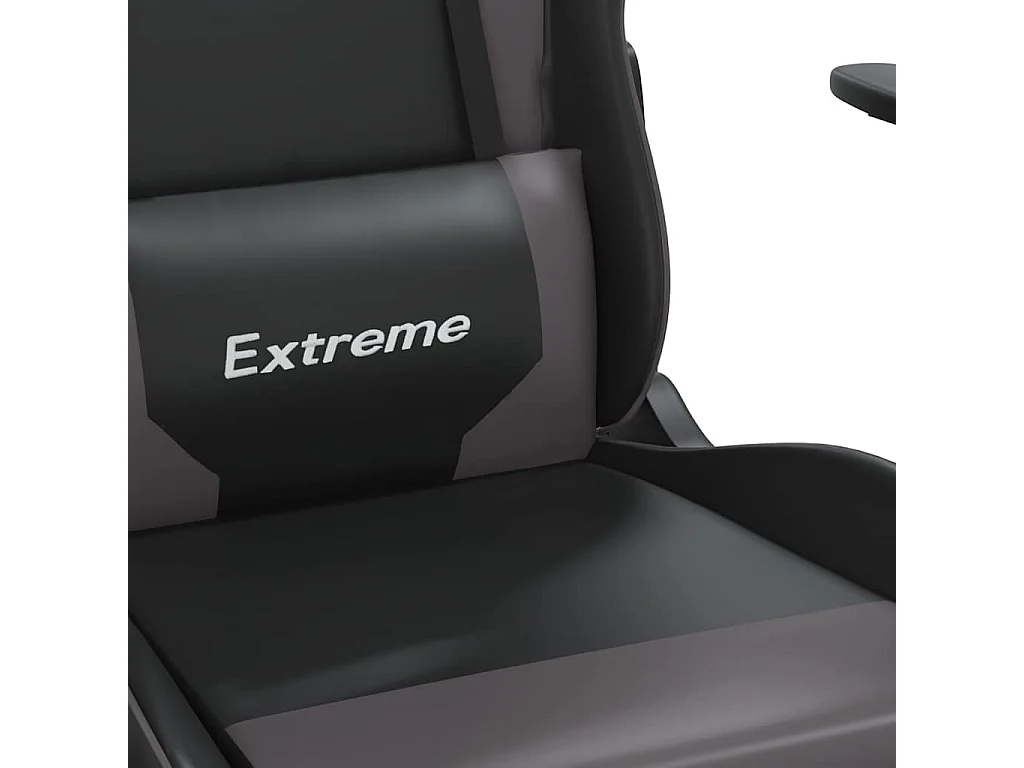 Sedia da Gaming Nera e Grigia in Similpelle