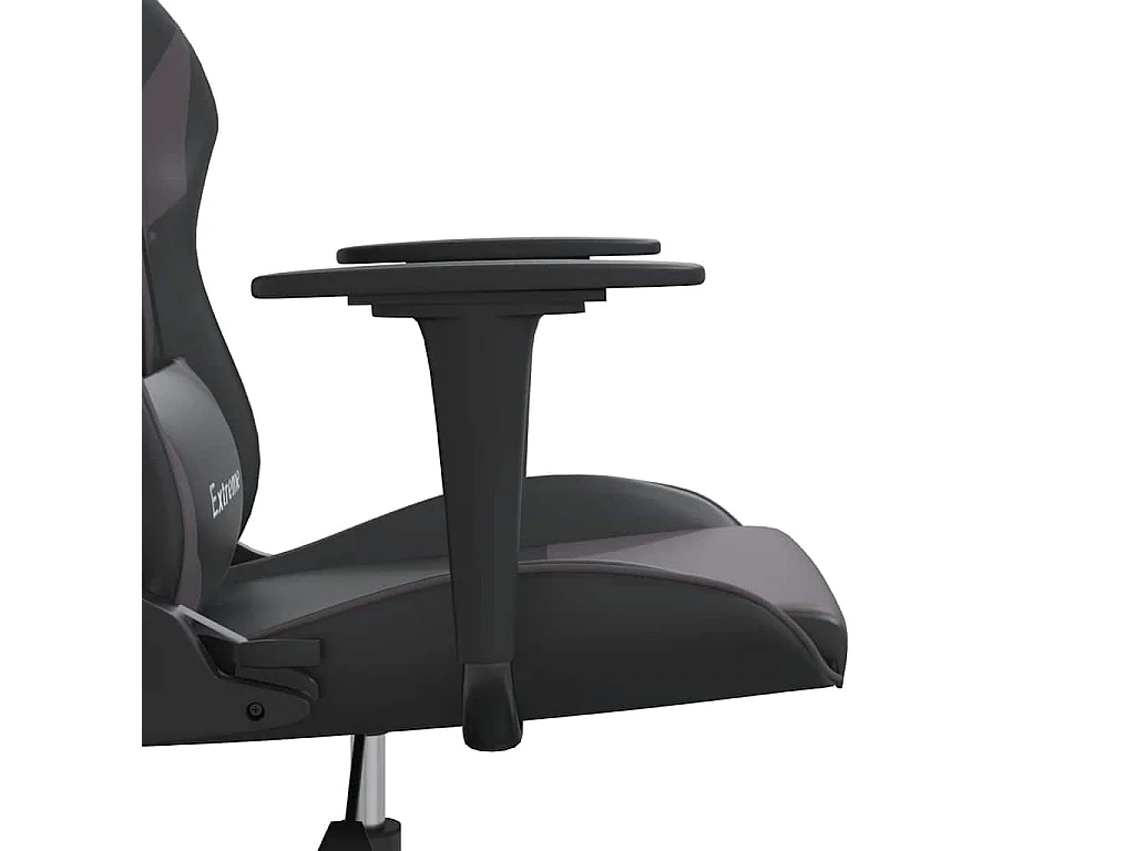 Sedia da Gaming Nera e Grigia in Similpelle