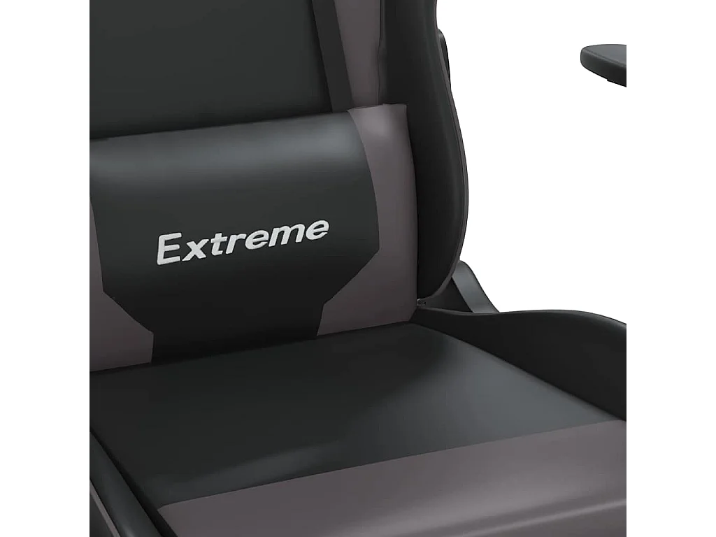 Sedia da Gaming Nera e Grigia in Similpelle