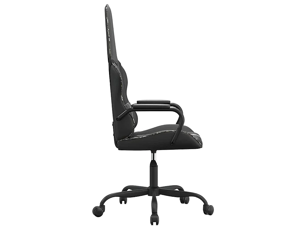 Chaise de jeu de massage camouflage et noir similicuir
