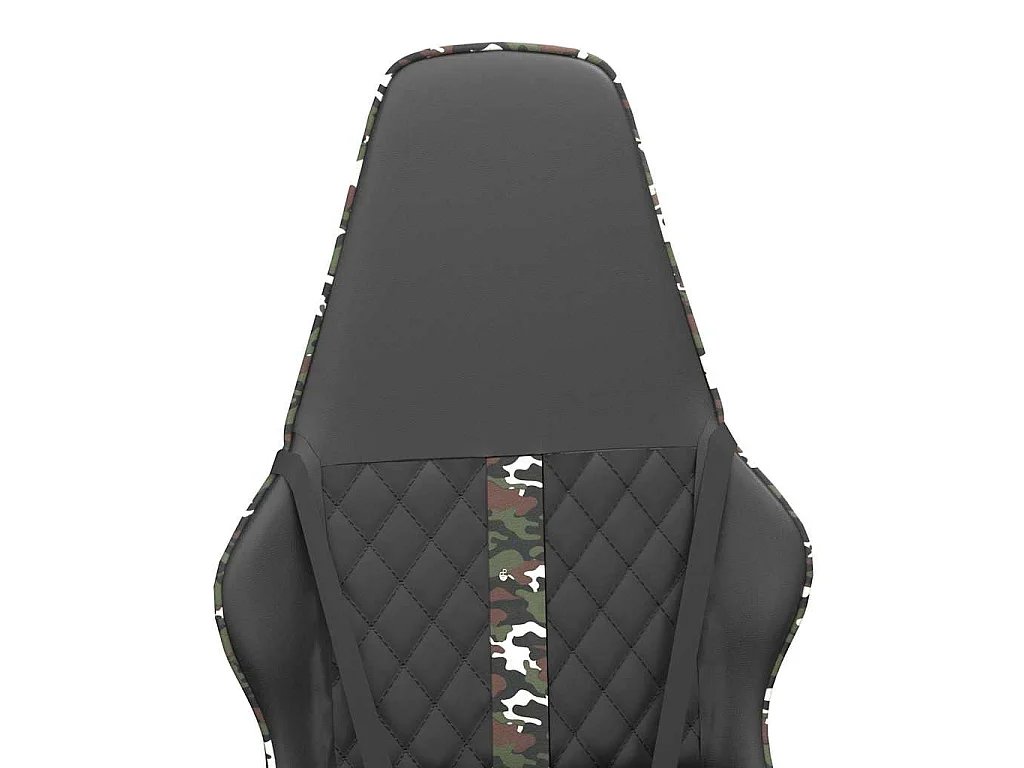 Chaise de jeu de massage camouflage et noir similicuir