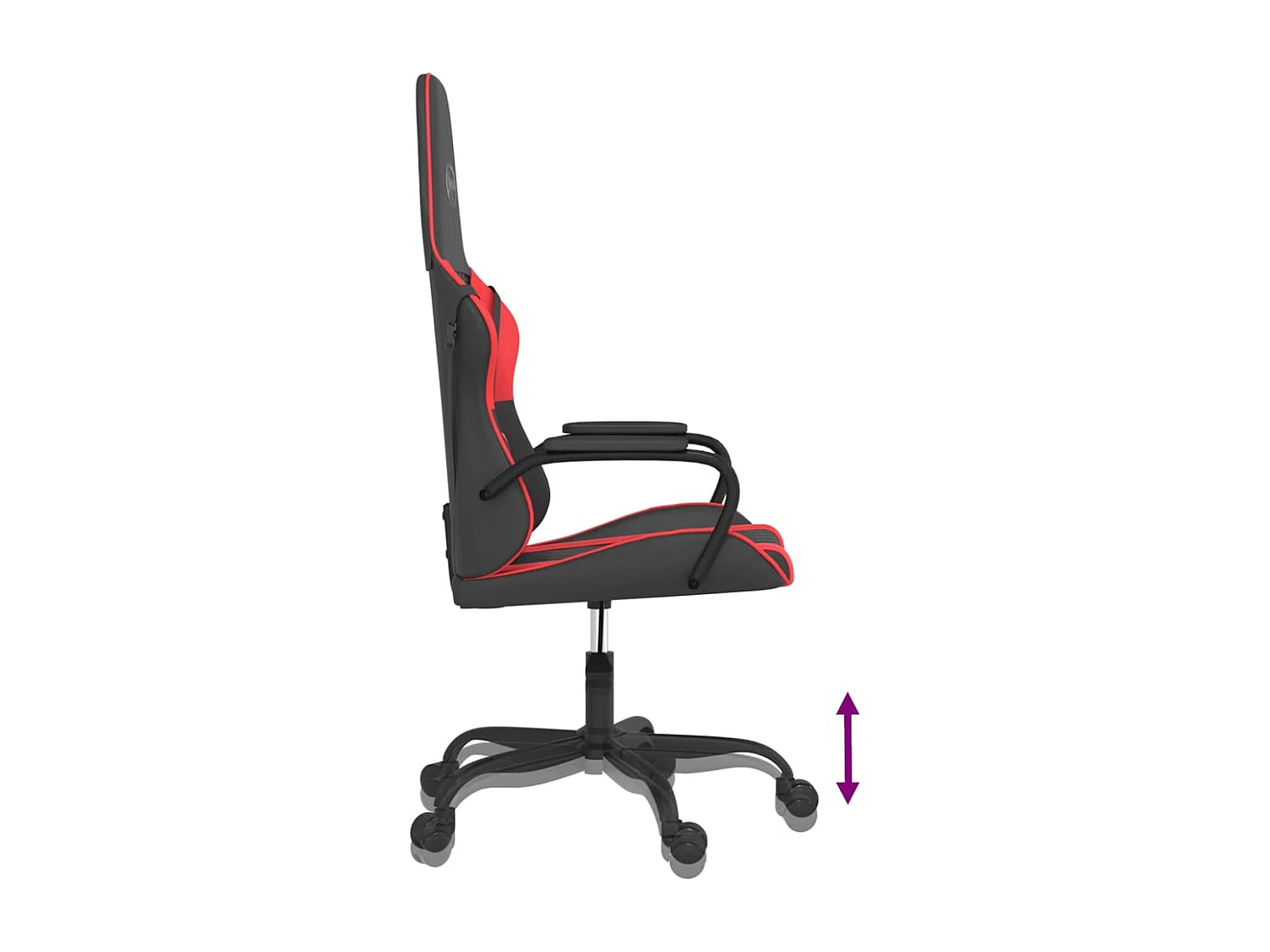 Sedia da Gaming Massaggiante Rosso e Nero in Similpelle