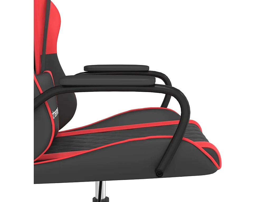 Sedia da Gaming Massaggiante Rosso e Nero in Similpelle