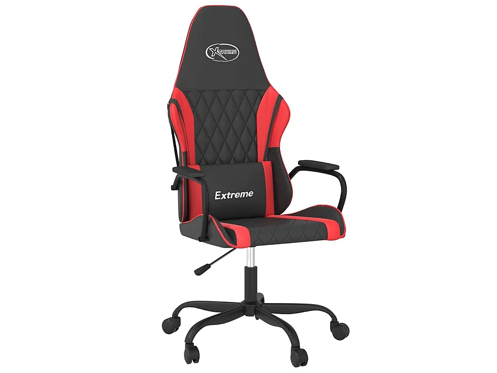 Chaise de jeu de massage Noir et rouge Similicuir