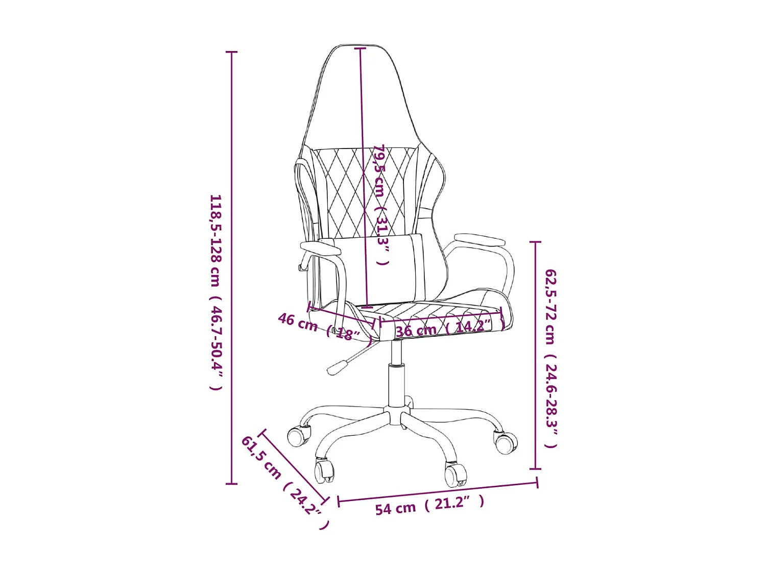 Chaise de jeu de massage Noir et vert Similicuir