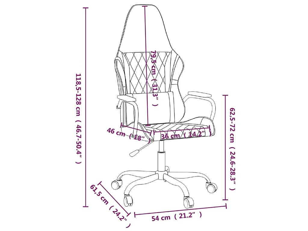 Chaise de jeu de massage Noir et vert Similicuir