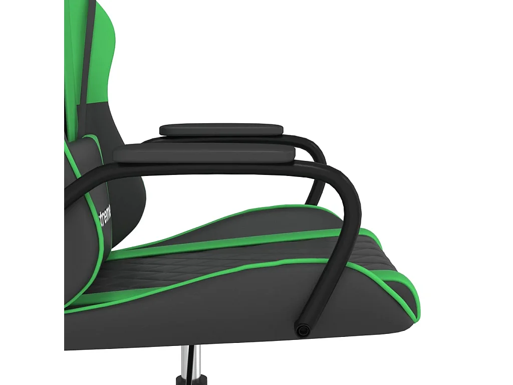 Chaise de jeu de massage Noir et vert Similicuir