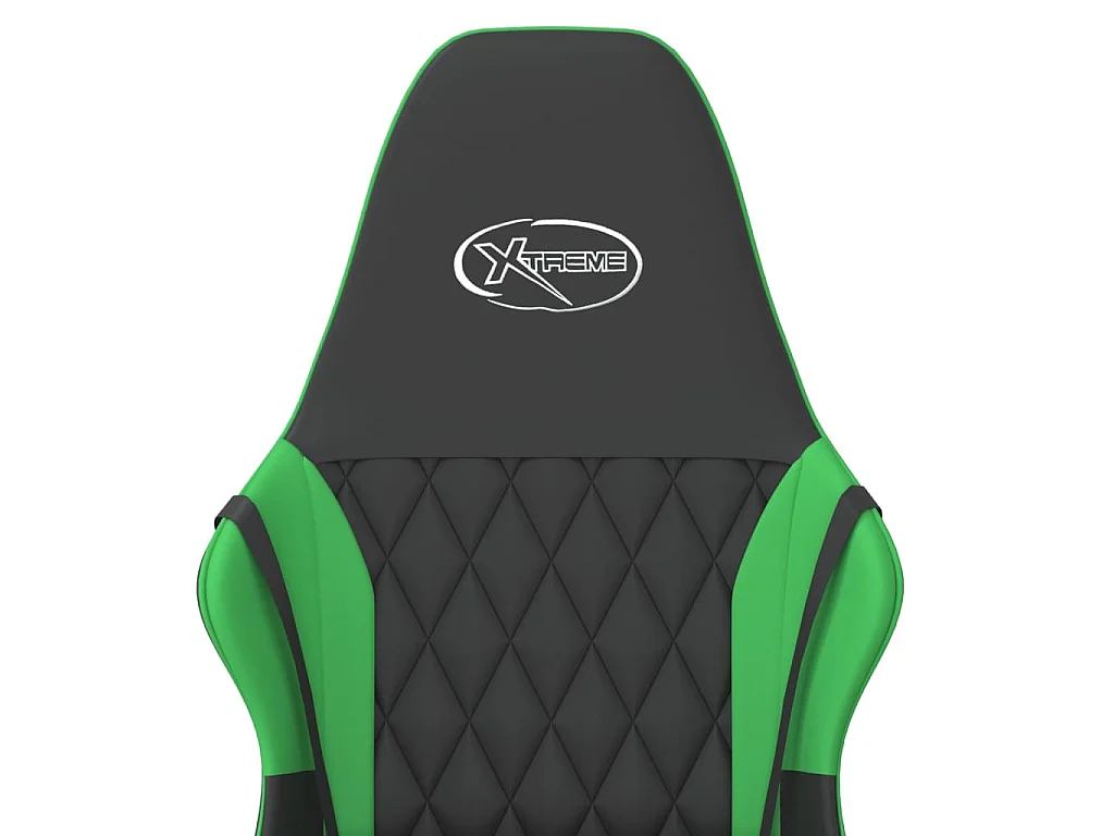 Chaise de jeu de massage Noir et vert Similicuir