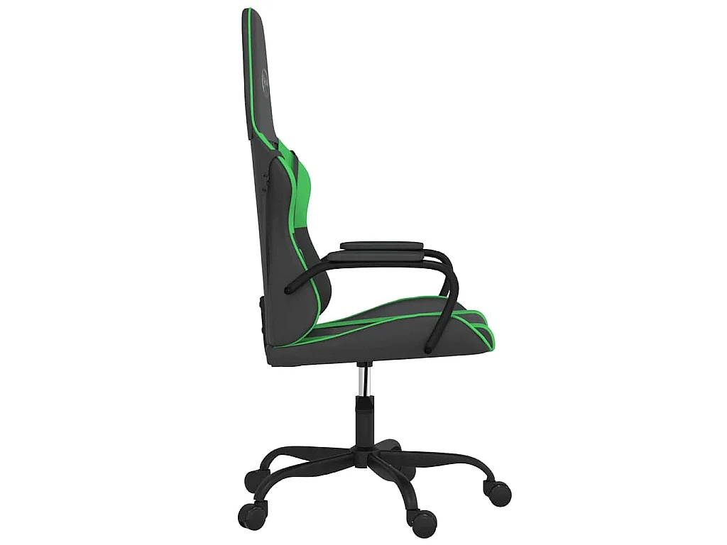 Chaise de jeu de massage Noir et vert Similicuir