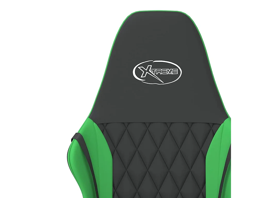 Chaise de jeu de massage Noir et vert Similicuir