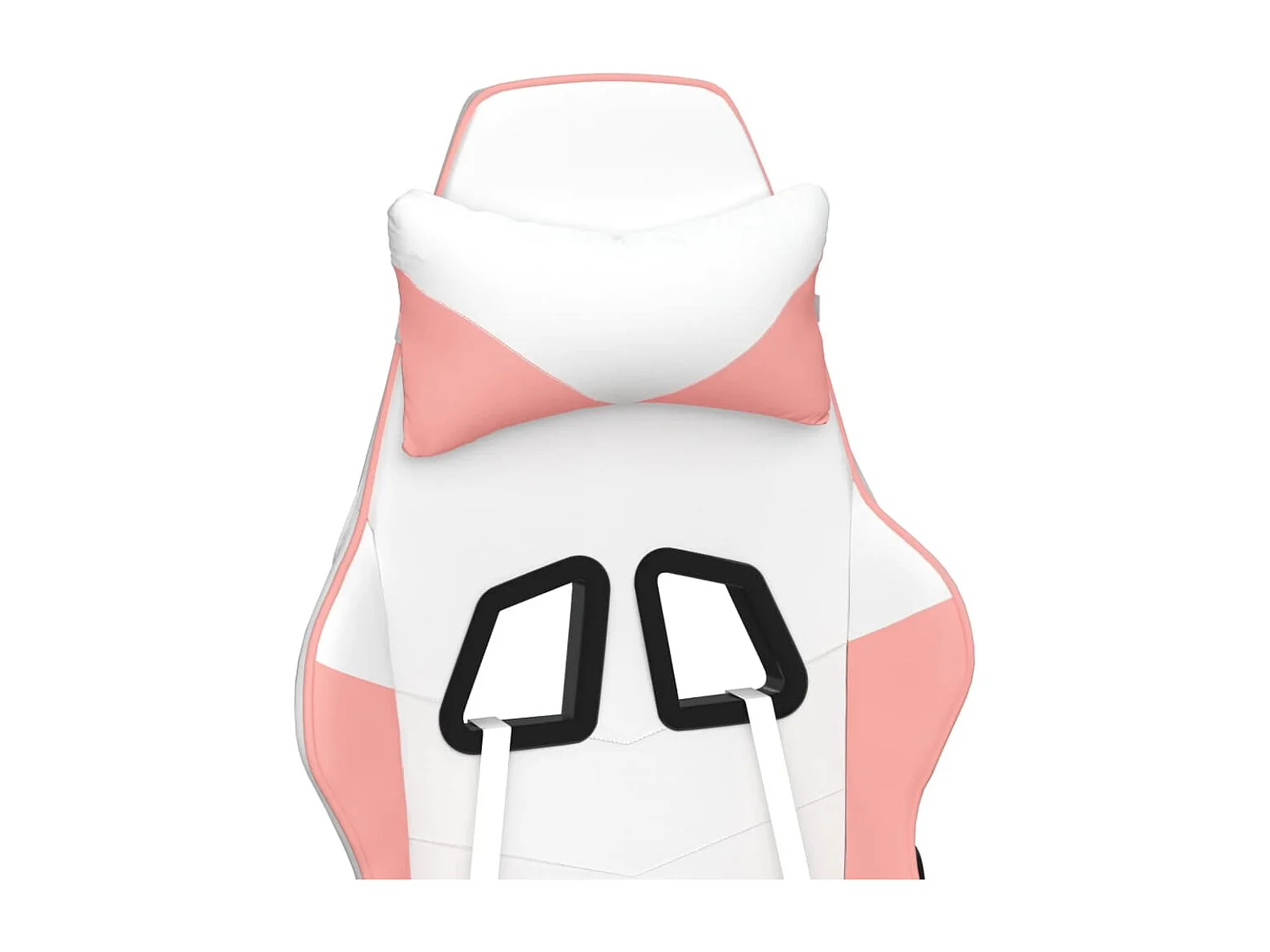 Massage gamestoel kunstleer wit en roze