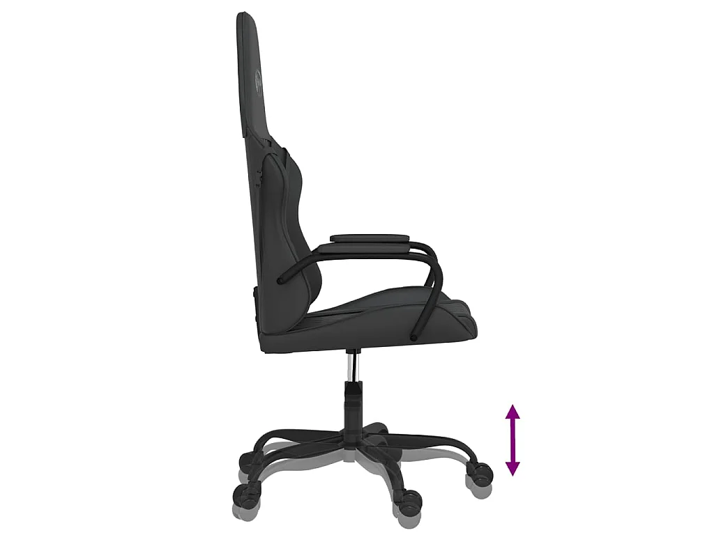 Chaise de jeu Noir Similicuir