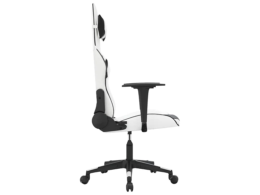 Sedia da Gaming Bianco e Nero in Similpelle