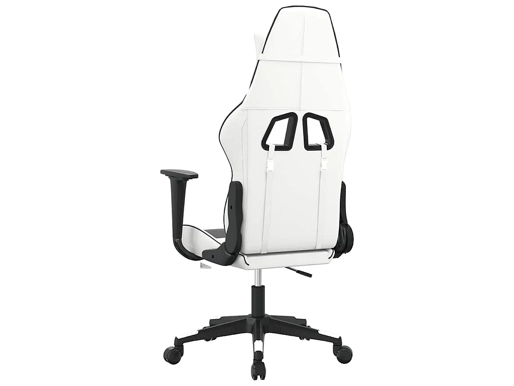 Sedia da Gaming Bianco e Nero in Similpelle