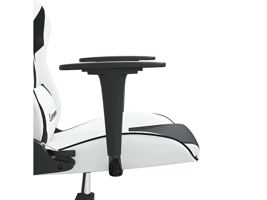 Sedia da Gaming Bianco e Nero in Similpelle