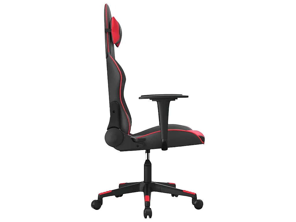 Gaming-Stuhl mit Massagefunktion Schwarz und Rot Kunstleder