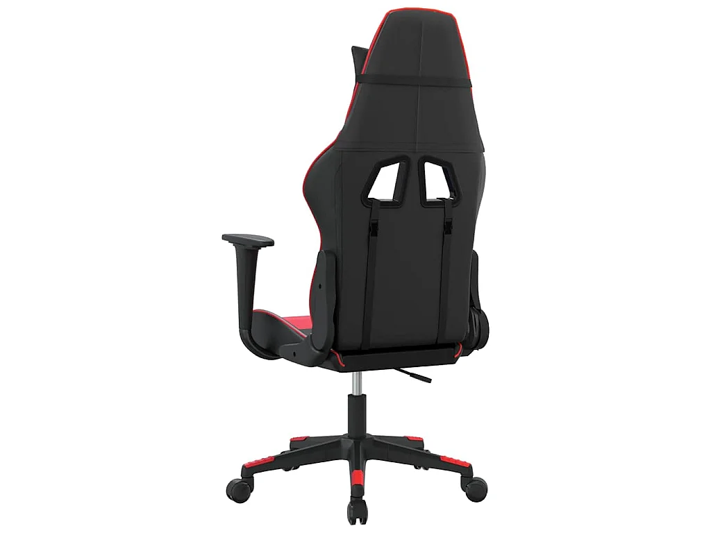 Gaming-Stuhl mit Massagefunktion Schwarz und Rot Kunstleder