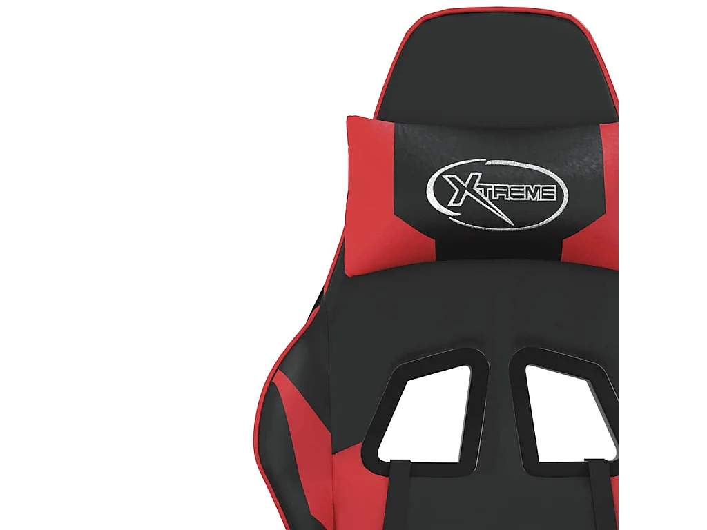 Gaming-Stuhl mit Massagefunktion Schwarz und Rot Kunstleder