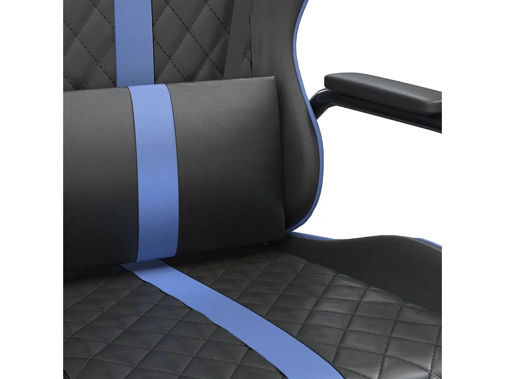 Chaise de jeu de massage bleu et noir similicuir