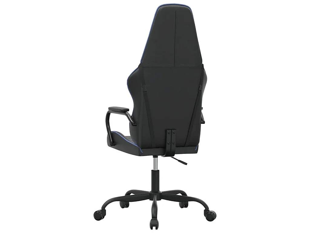 Gaming-Stuhl mit Massagefunktion Blau und Schwarz Kunstleder