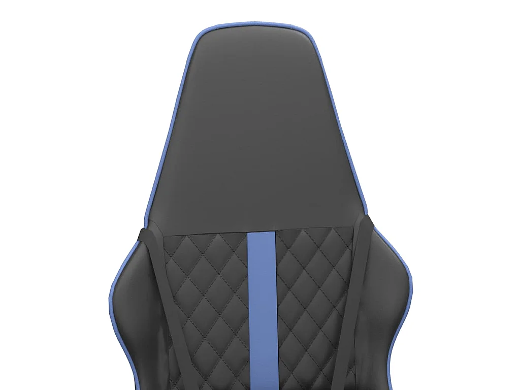 Gaming-Stuhl mit Massagefunktion Blau und Schwarz Kunstleder