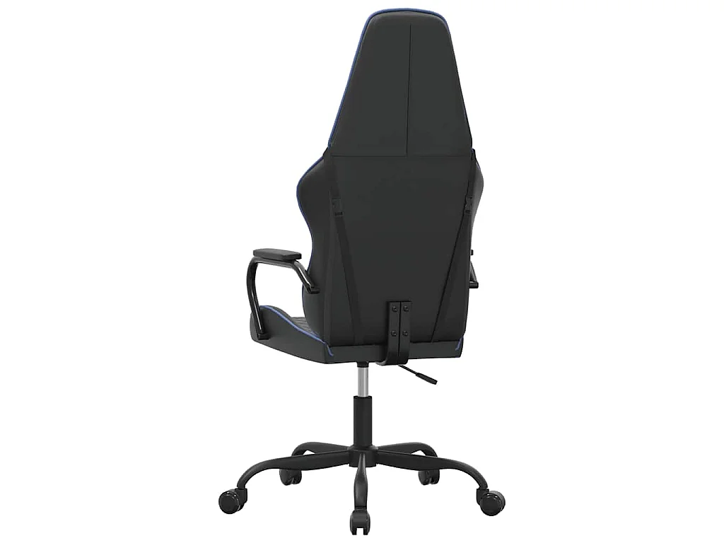 Chaise de jeu de massage bleu et noir similicuir