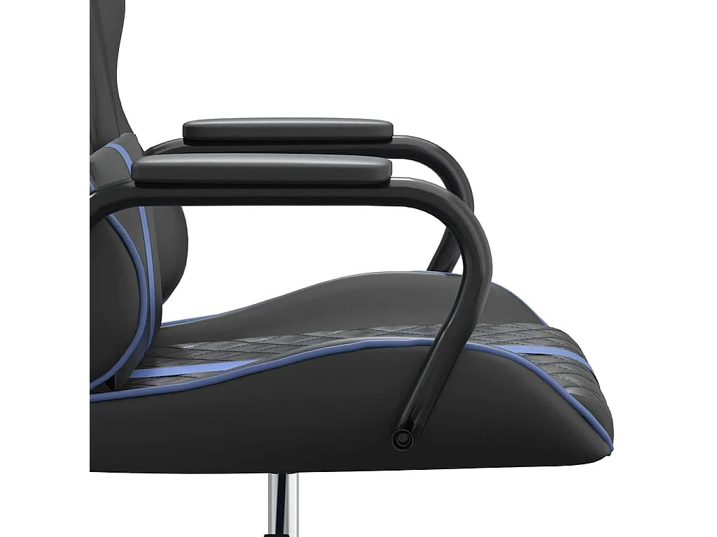 Chaise de jeu de massage bleu et noir similicuir