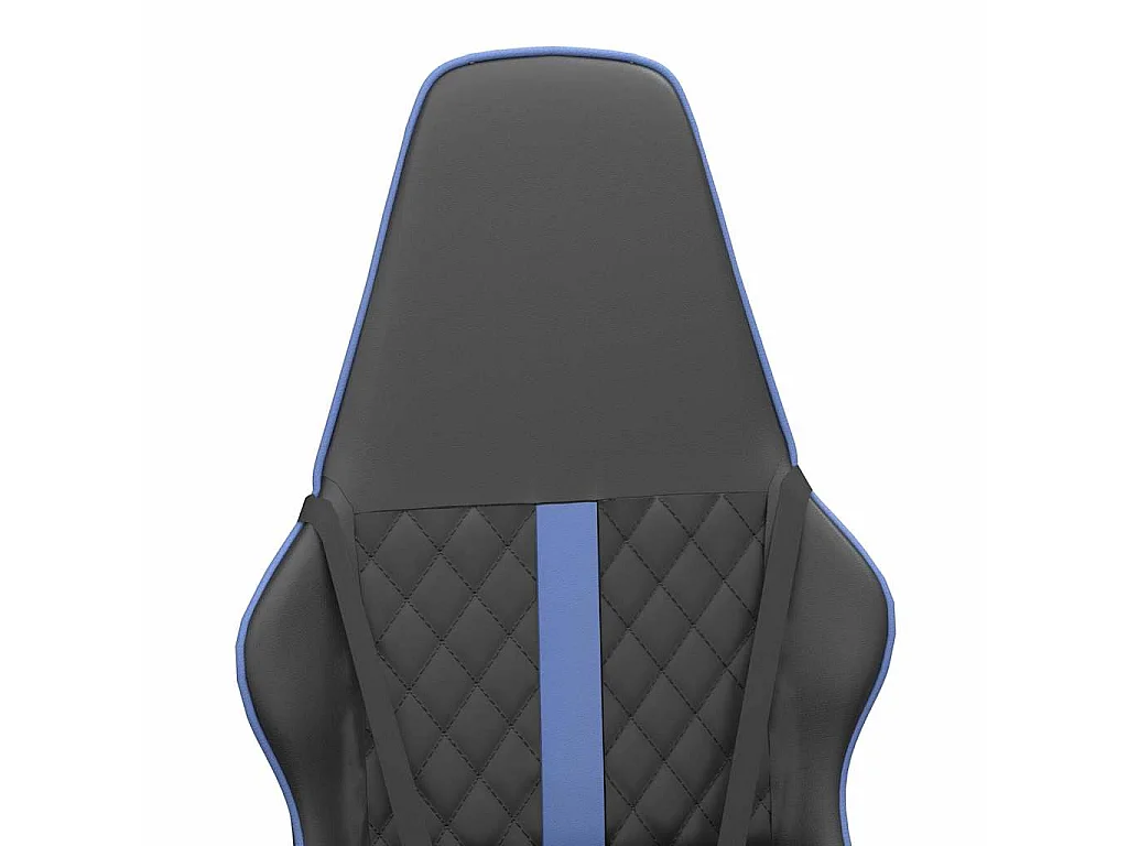 Chaise de jeu de massage bleu et noir similicuir