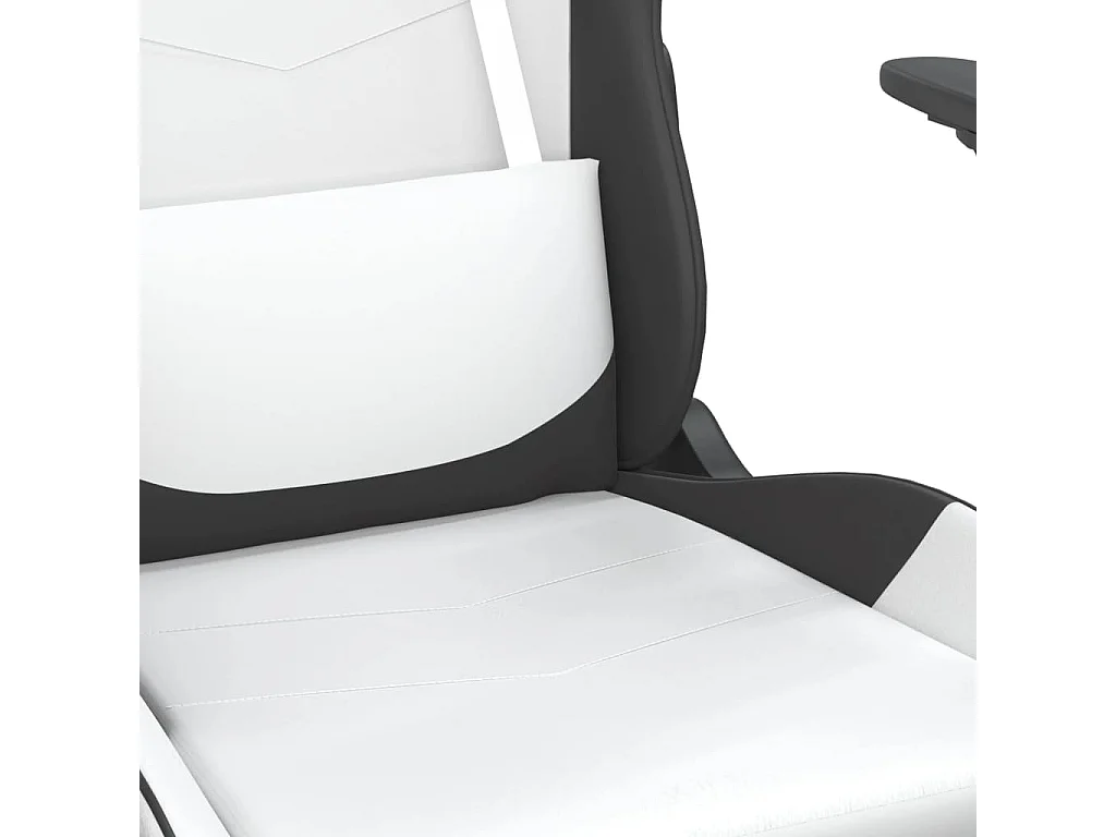 Chaise de jeu de massage Blanc et noir Similicuir