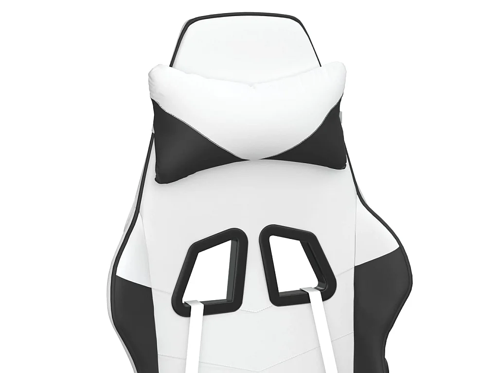 Chaise de jeu de massage Blanc et noir Similicuir