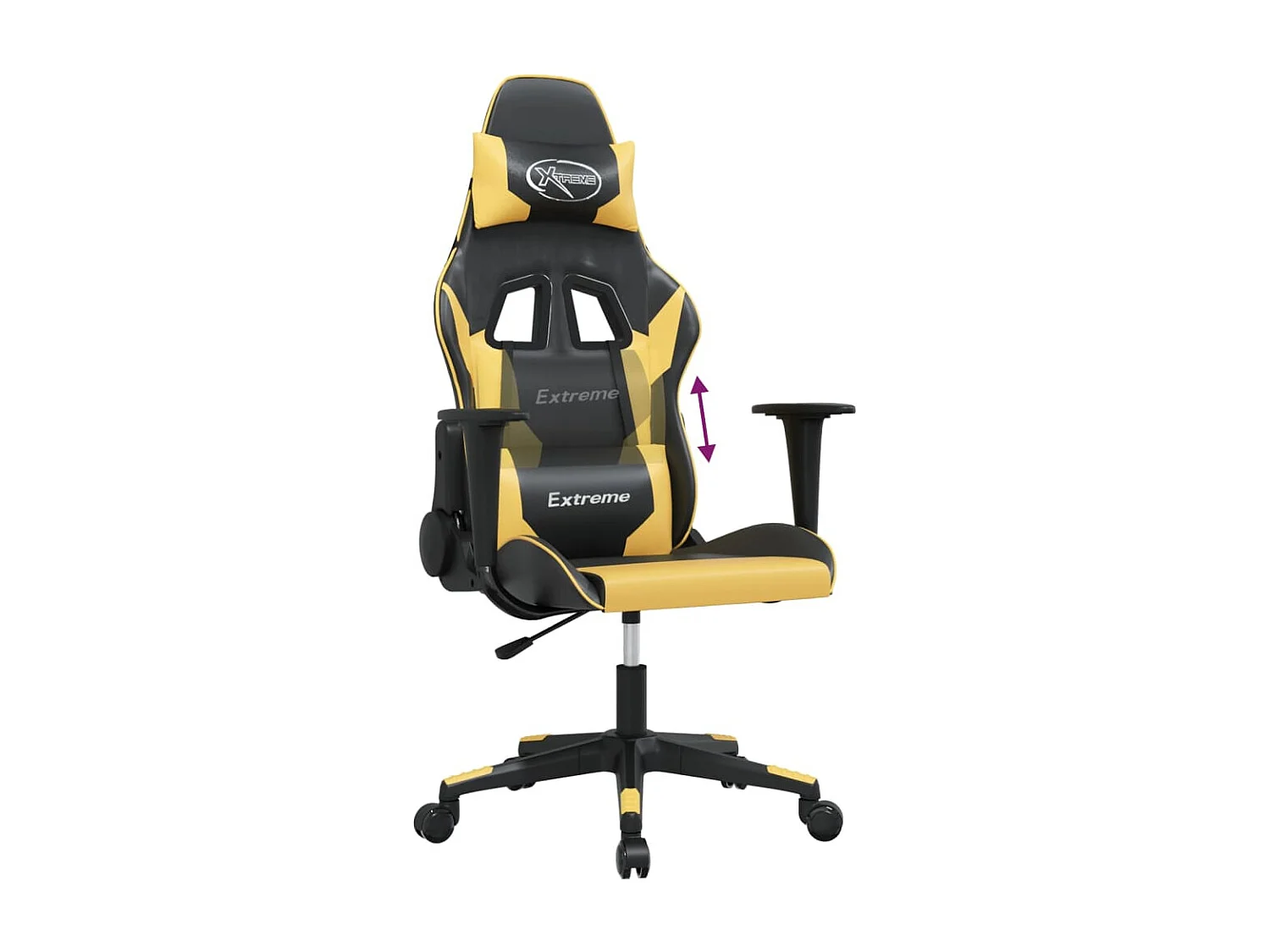 Chaise de jeu Noir et doré Similicuir