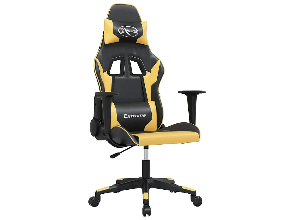 Chaise de jeu Noir et doré Similicuir