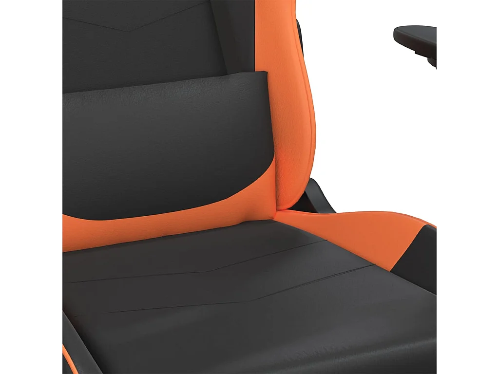 Chaise de jeu Noir et orange Similicuir