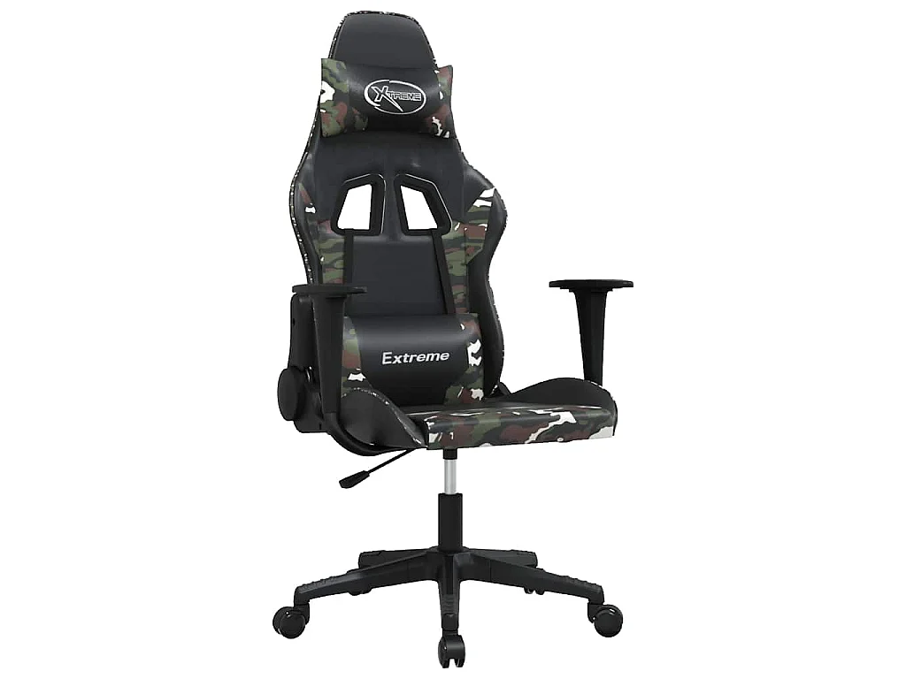 Chaise de jeu de massage Noir et camouflage Similicuir
