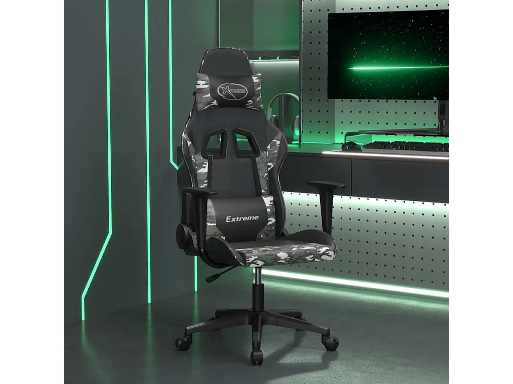 Chaise de jeu de massage Noir et camouflage Similicuir