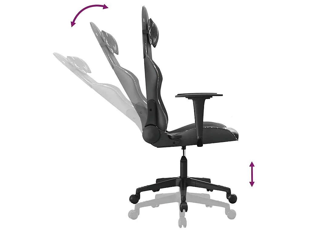 Chaise de jeu de massage Noir et camouflage Similicuir