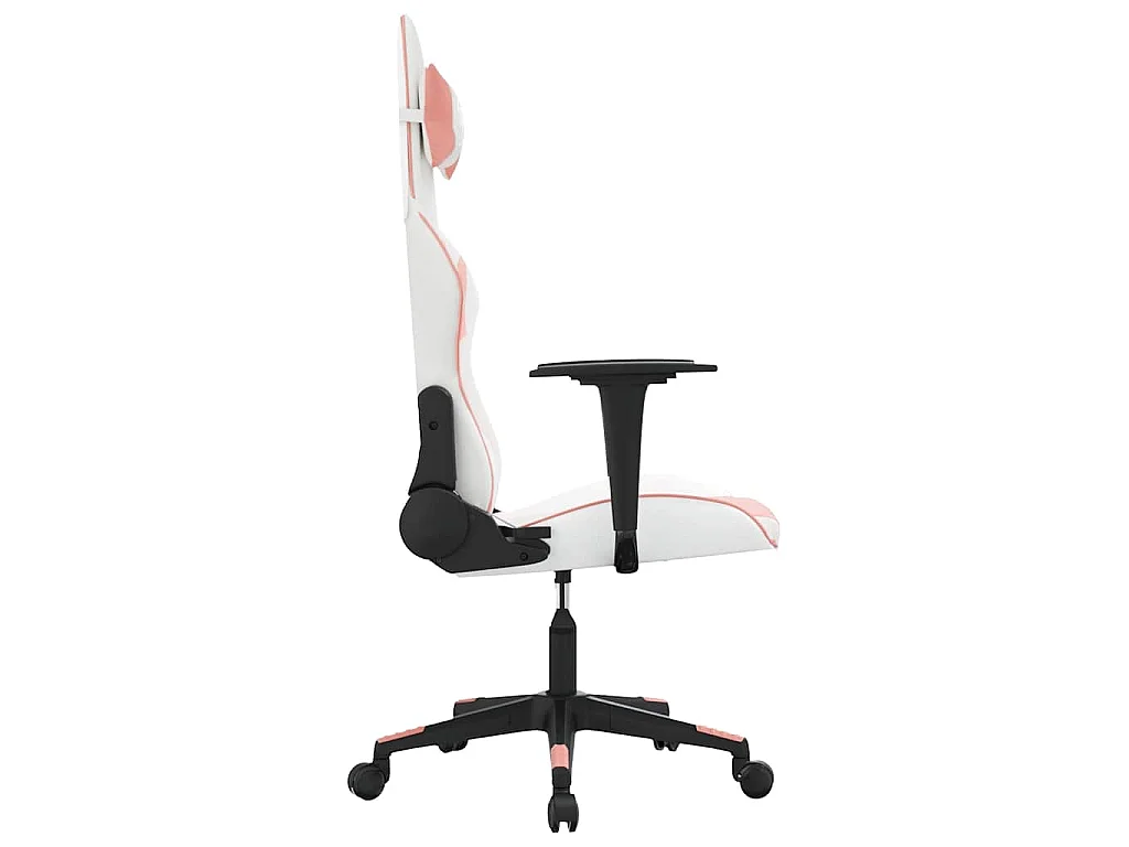 Chaise de jeu de massage Blanc et rose Similicuir