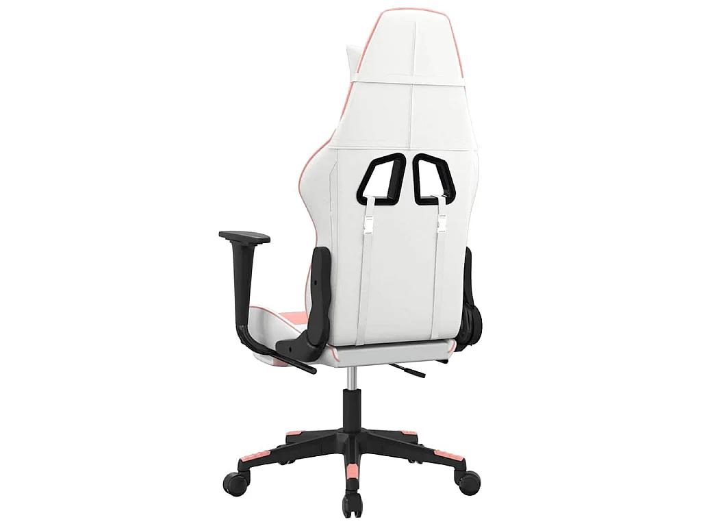 Chaise de jeu de massage Blanc et rose Similicuir
