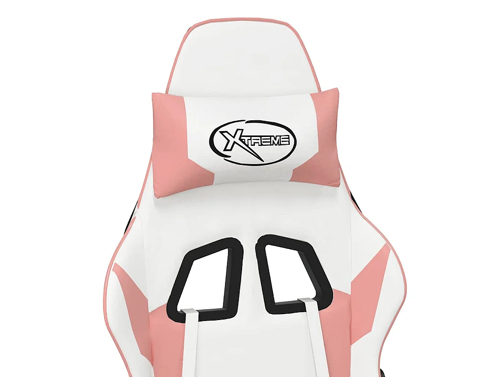 Chaise de jeu de massage Blanc et rose Similicuir