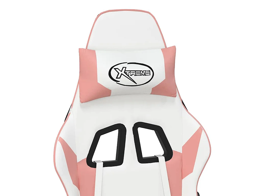 Chaise de jeu de massage Blanc et rose Similicuir