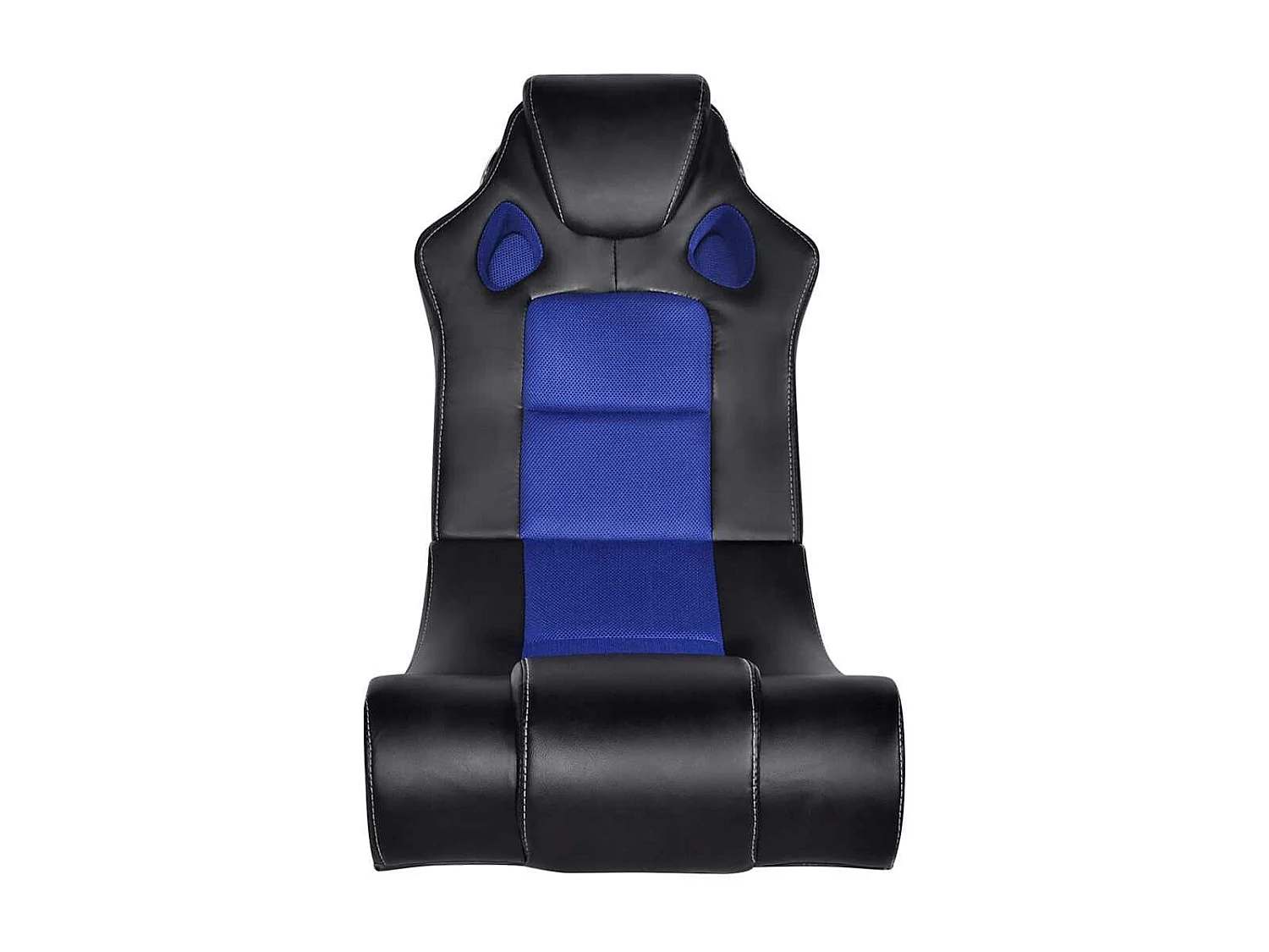 Fauteuil à bascule à enceinte Noir et bleu Similicuir