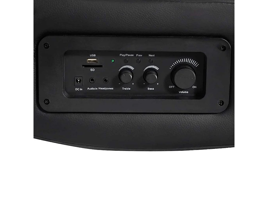 Fauteuil à bascule à enceinte Noir et bleu Similicuir