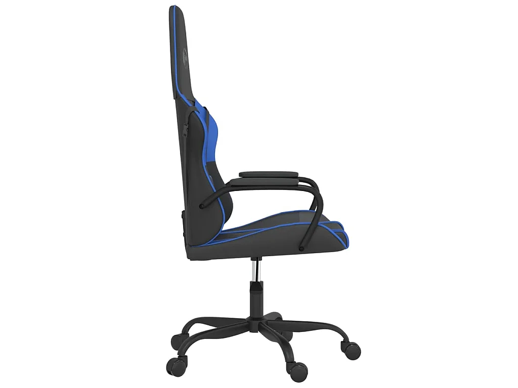 Chaise de jeu Noir et bleu Similicuir