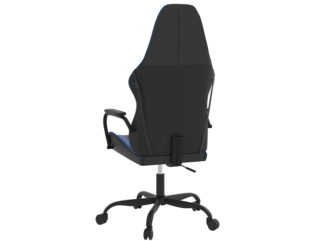 Chaise de jeu Noir et bleu Similicuir
