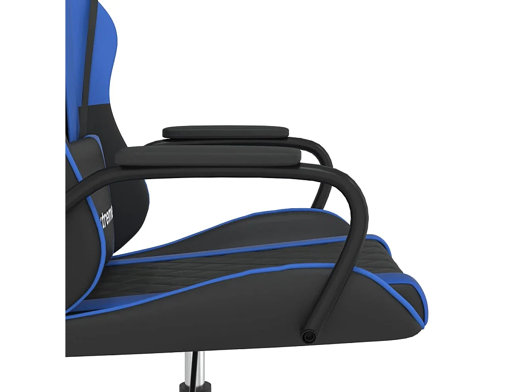 Chaise de jeu Noir et bleu Similicuir