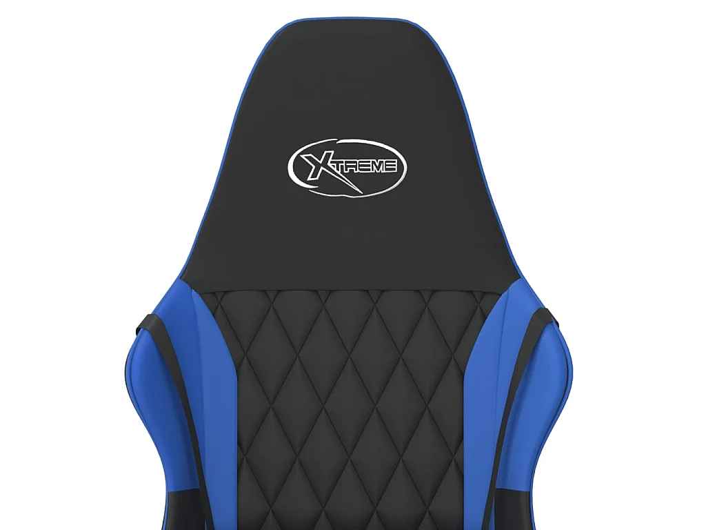 Chaise de jeu Noir et bleu Similicuir