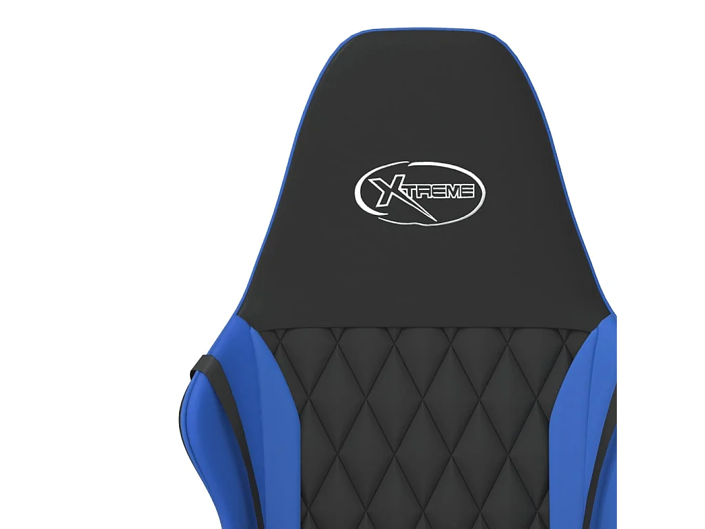 Chaise de jeu Noir et bleu Similicuir